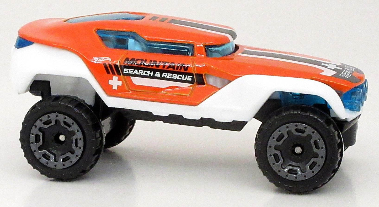 Hot Wheels 2022 - Collector # 120/250 - HW Rescue 1/10 - Hyper Rocker - Orange & White / 'Mountain Search & Rescue' - USA