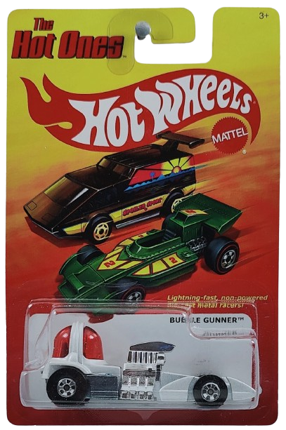 Hot Wheels 2011 - The Hot Ones - Bubble Gunner - White - Basic Wheels - Metal/Metal - Lightning Fast Metal Racers