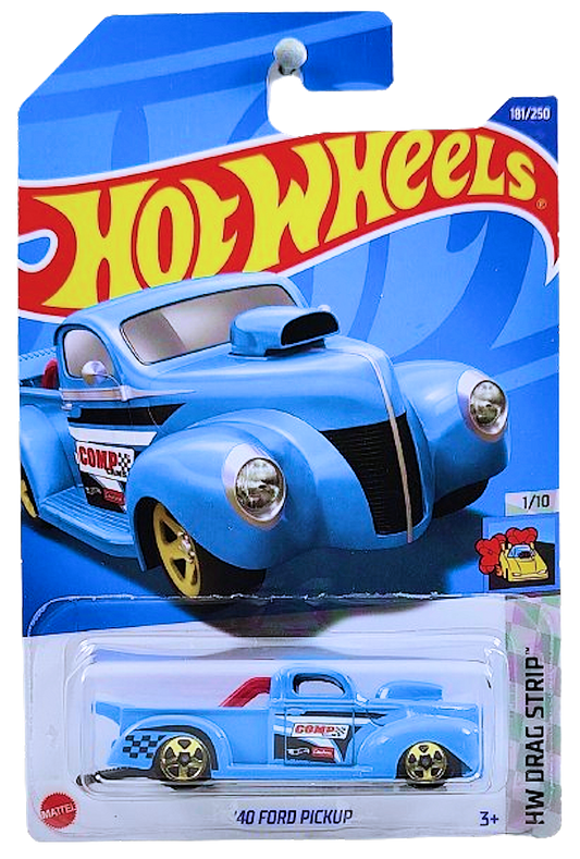 Hot Wheels 2022 - Collector # 181/250 - HW Drag Strip 1/10 - '40 Ford Pickup - Blue - IC