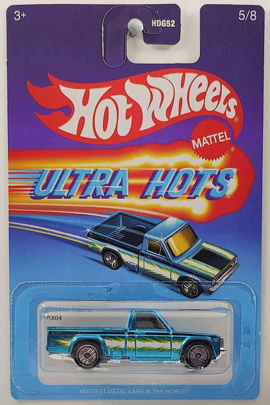 Hot Wheels 2024 - Ultra Hots 5/8 - Mazda Repu - Spectraflame Blue - UH Wheels - Target Exclusive - Retro Ultra Hots Blister Card