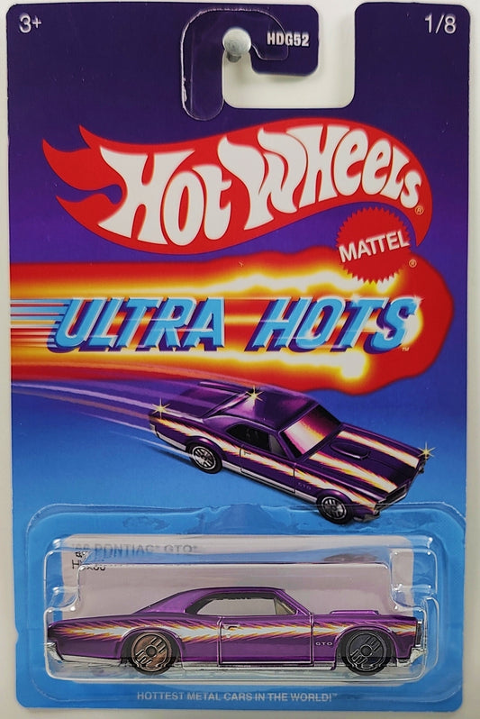 Hot Wheels 2024 - Ultra Hots 1/8 - '66 Pontiac GTO - Spectraflame Purple - UH Wheels - Target Exclusive - Retro Ultra Hots Blister Card