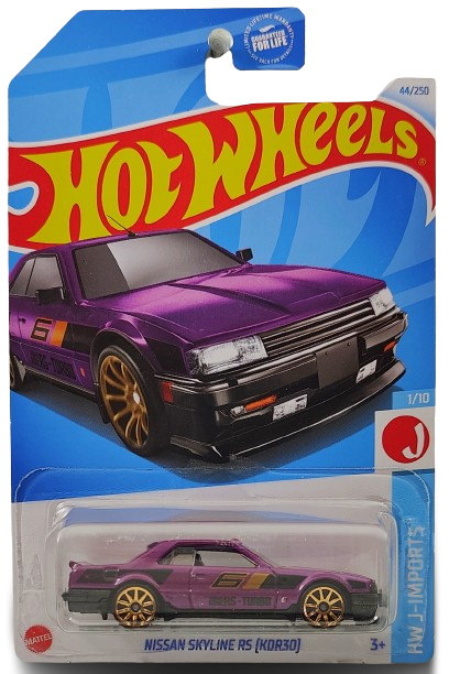 Hot Wheels 2024 - Collector # 044/250 - HW J-Imports 1/10 - Nissan Skyline RS (KDR30) - Purple - USA Card