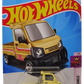 Hot Wheels 2024 - Collector # 021/250 - Compact Kings 1/5 - Mighty K - Pale Yellow / 'GMG Surf & Skate' / Red & Pink Stripes - White 5 Spoke Wheels - USA Card