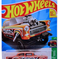 Hot Wheels 2024 - Collector # 063/250 - HW Reverse Rake 2/5 - '55 Chevy Bel Air Gasser - Metalflake Orange / Collector - Ringed Black RSW - USA Card