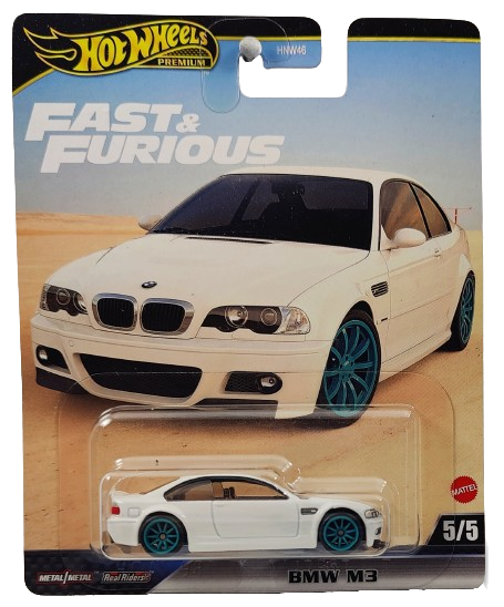 Hot Wheels 2024 - Premium / Fast & Furious / F&F 7 5/5 - BMW M3 - White - Metal/Metal & Green Real Riders