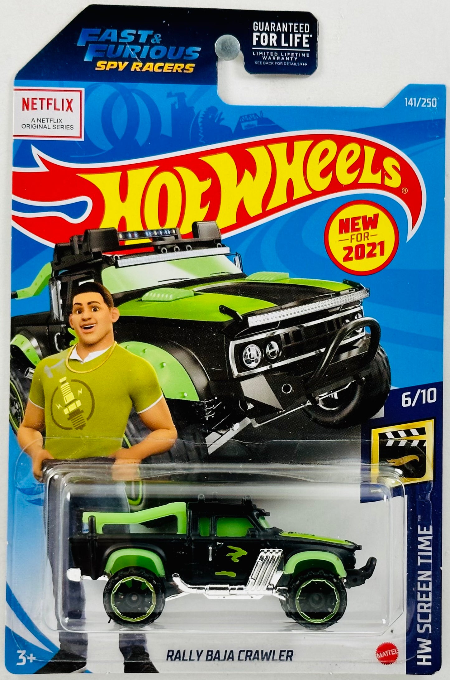 Hot Wheels 2021 - Collector # 141/250 - HW Screen Time 6/10 - New Models - Rally Baja Crawler - Flat Black - USA