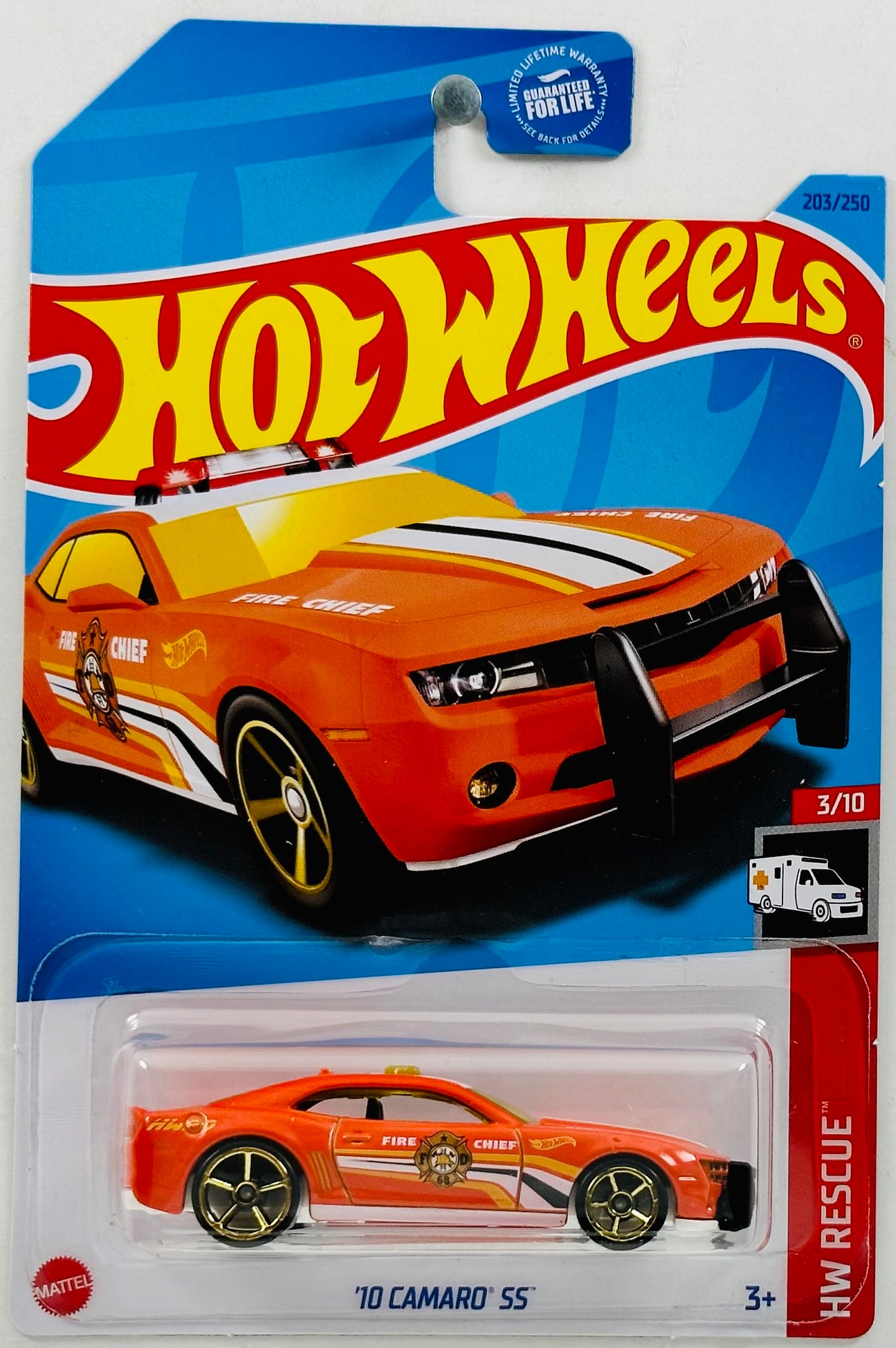 Hot Wheels 2023 - Collector # 203/250 - HW Rescue 03/10 - '10 Camaro SS - Orange - USA