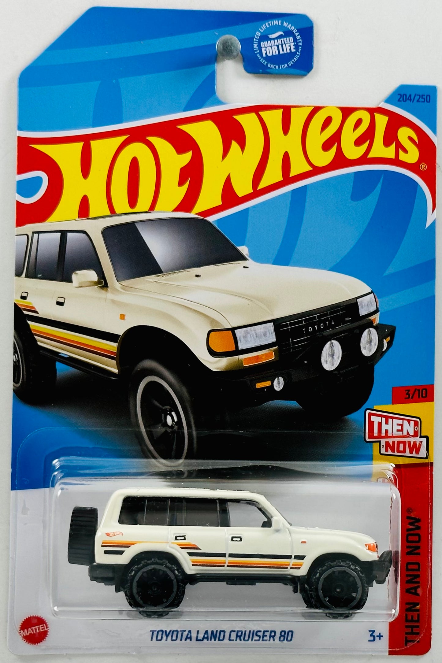 Hot Wheels 2023 - Collector # 204/250 - Then And Now 03/10 - Toyota Land Cruiser 80 - Ivory - USA