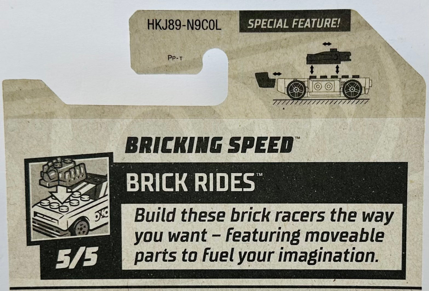 Hot Wheels 2023 - Collector # 128/250 - Brick Rides 05/05 - Bricking Speed - Red - USA