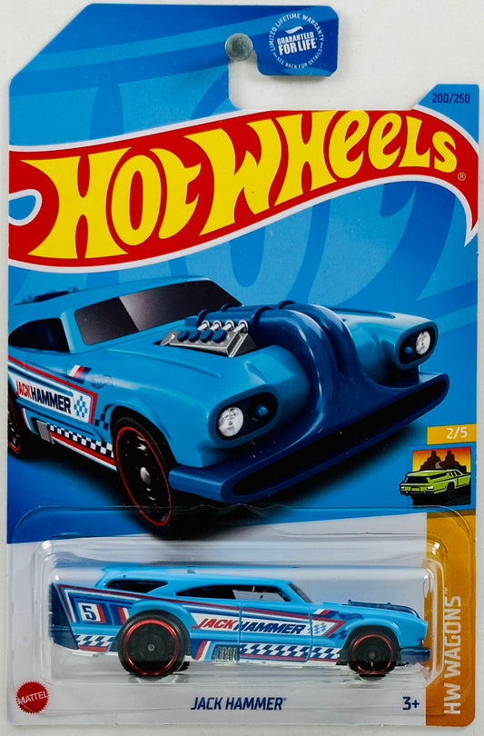 Hot Wheels 2023 - Collector # 200/250 - HW Wagons 02/05 - Jack Hammer - Light Blue - USA