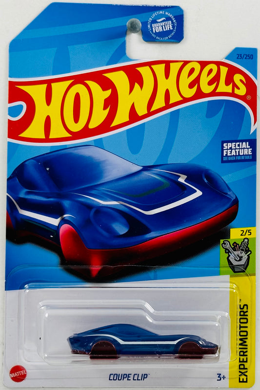 Hot Wheels 2023 - Collector # 023/250 - Experimotors 02/05 - Coupe Clip - Anodized Indigo - USA