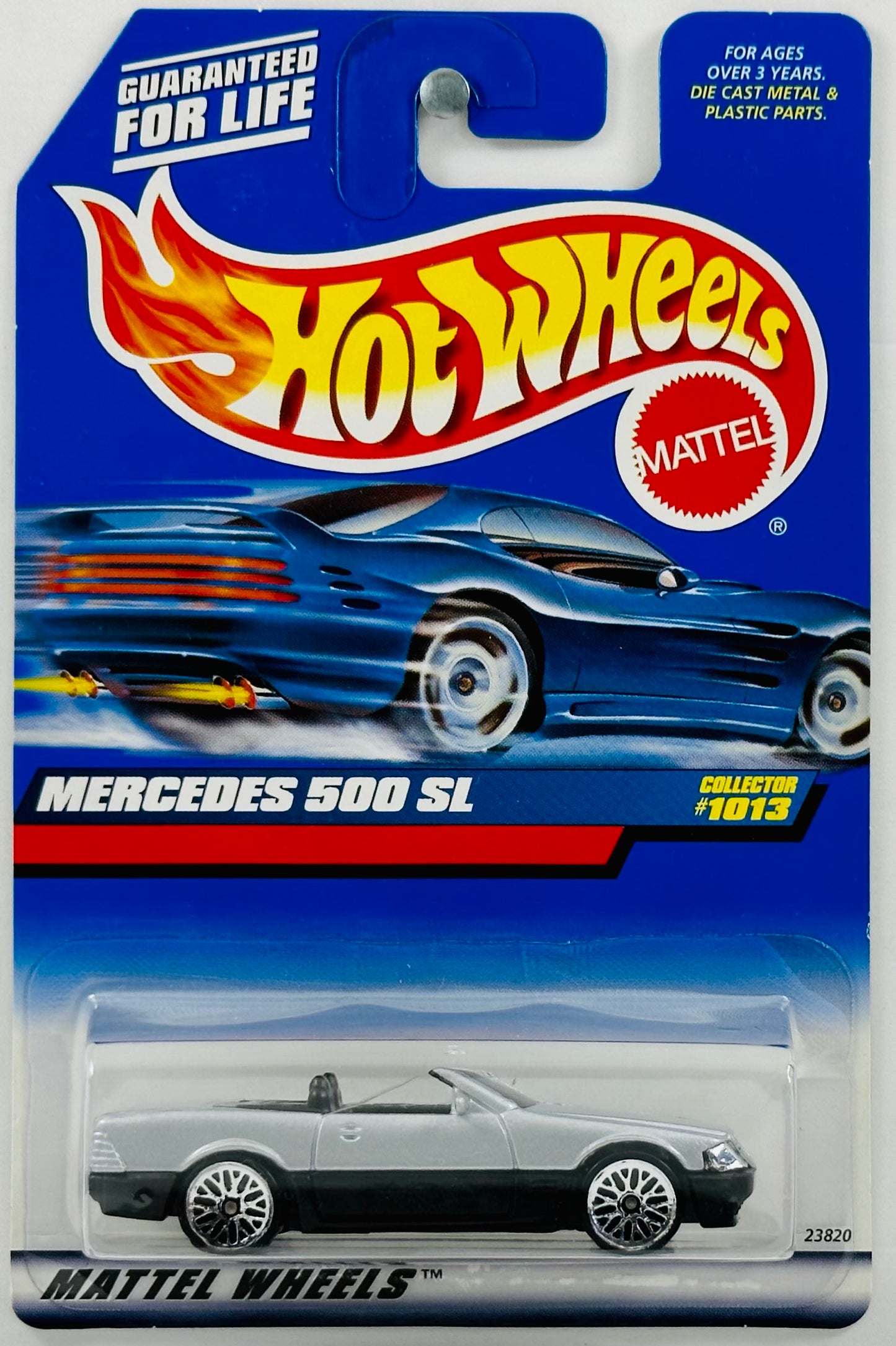 Hot Wheels 1997 - Collector # 1013 - Mercedes 500 SL - Gray & Black - USA