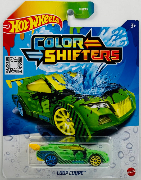 Hot Wheels 2023 - Color Shifters "Q" - Loop Coupe - Lime Green to Black