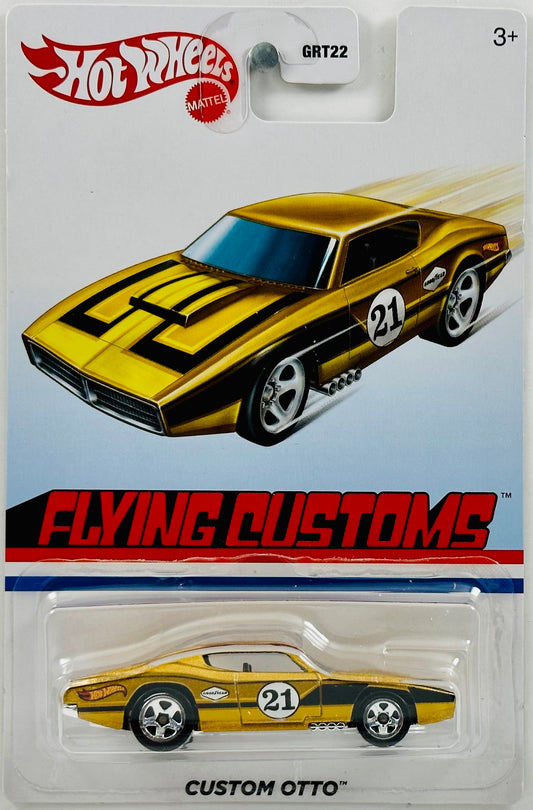 Hot Wheels 2021 - Flying Customs - Custom Otto - Gold - Goodyear '21' - Target Exclusive