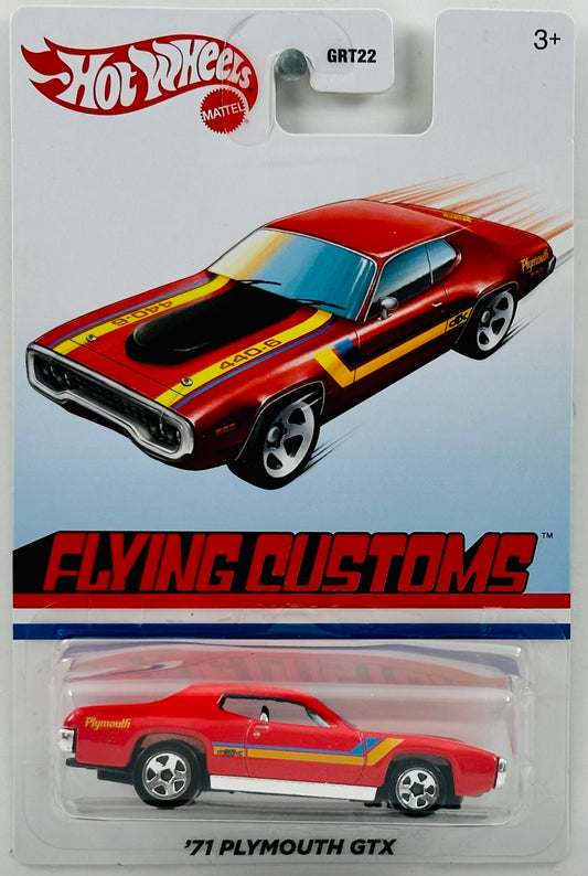 Hot Wheels 2021 - Flying Customs - '71 Plymouth GTX - Red - 5 Spoke - Target Exclusive