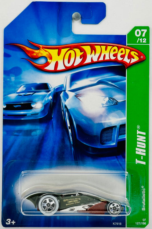 Hot Wheels 2007 - Collector # 127/156 - Treasure Hunts 07/12 - Brutalistic - Dark Olive Green - 'Brutalistic Speed Shop' - IC