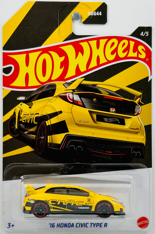 Hot Wheels 2022 - Honda Civic Series 04/05 - '16 Honda Civic Type R - Yellow - Walmart Exclusive