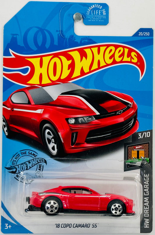 Hot Wheels 2020 - Collector # 020/250 - HW Dream Garage 03/10 - '18 COPO Camaro SS - Red -  Dollar General Exclusive - USA