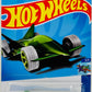 Hot Wheels 2023 - Collector # 162/250 - Sky Show 05/05 - Cloud Cutter - Green - Flames on Wings - USA