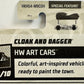 Hot Wheels 2023 - Collector # 157/250 - HW Art Cars 10/10 - Cloak and Dagger - Black - Day of the Dead Artwork / 'E / 'e' - USA