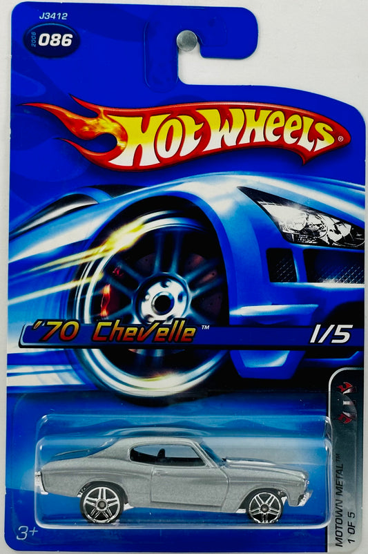 Hot Wheels 2006 - Collector # 086/223 - Motown Metal 01/05 - '70 Chevelle - Metallic Gray - PR5 Wheels - USA