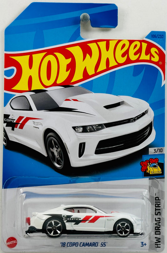 Hot Wheels 2023 - Collector # 106/250 - HW Drag Strip 3/10 - '18 COPO Camaro SS - White - IC