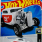 Hot Wheels 2023 - Collector # 124/250 - Retro Racers 7/10 - '32 Ford - White / So-Cal - IC