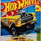 Hot Wheels 2023 - Collector # 110/250 - HW Gassers 1/5 - '55 Chevy Bel Air Gasser - Yellow / Tri-Five Terror - Track Stars - IC