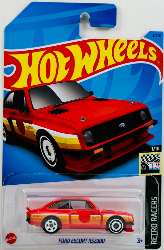 Hot Wheels 2023 - Collector # 004/250 - Retro Racers 01/10 - Ford Escort RS2000 - Red - IC