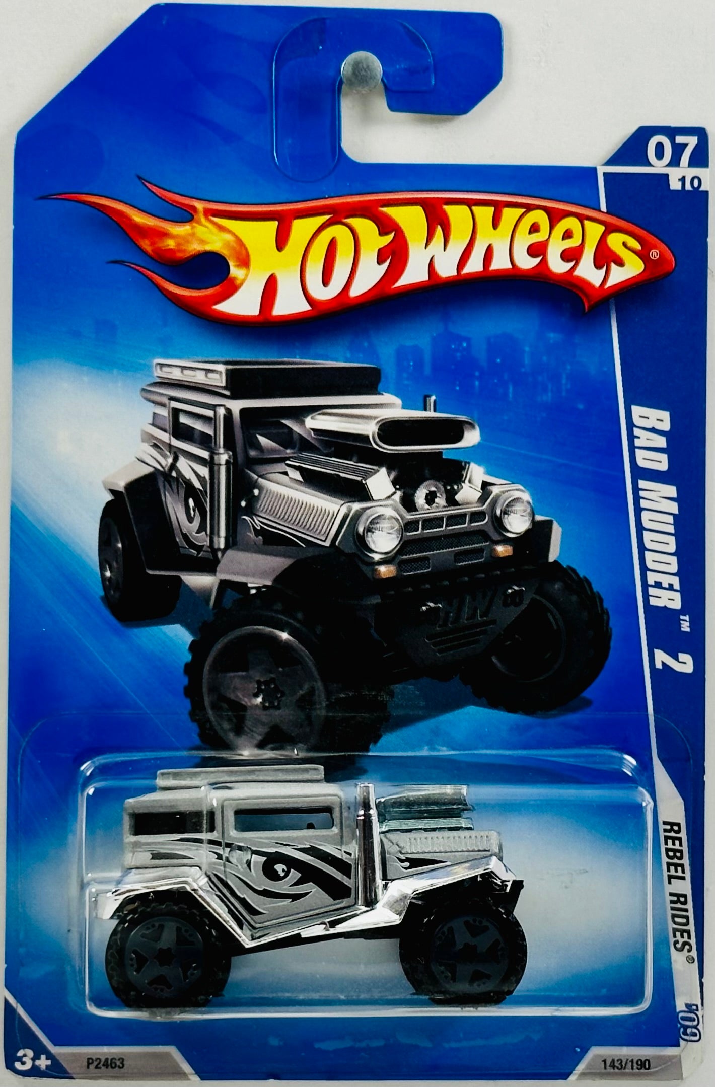 Hot Wheels 2009 - Collector # 143/190 - Rebel Rides 07/10 - Bad Mudder 2 - Gray - USA