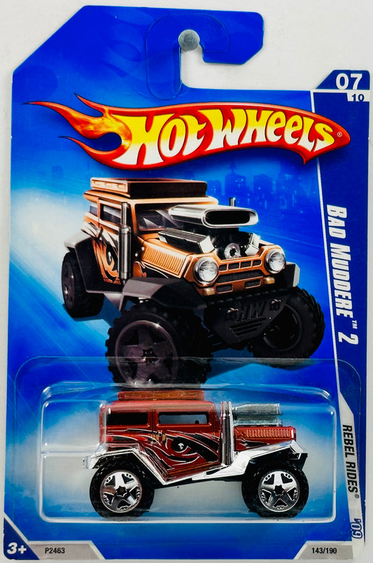 Hot Wheels 2009 - Collector # 143/190 - Rebel Rides 07/10 - Bad Mudder 2 - Red - USA