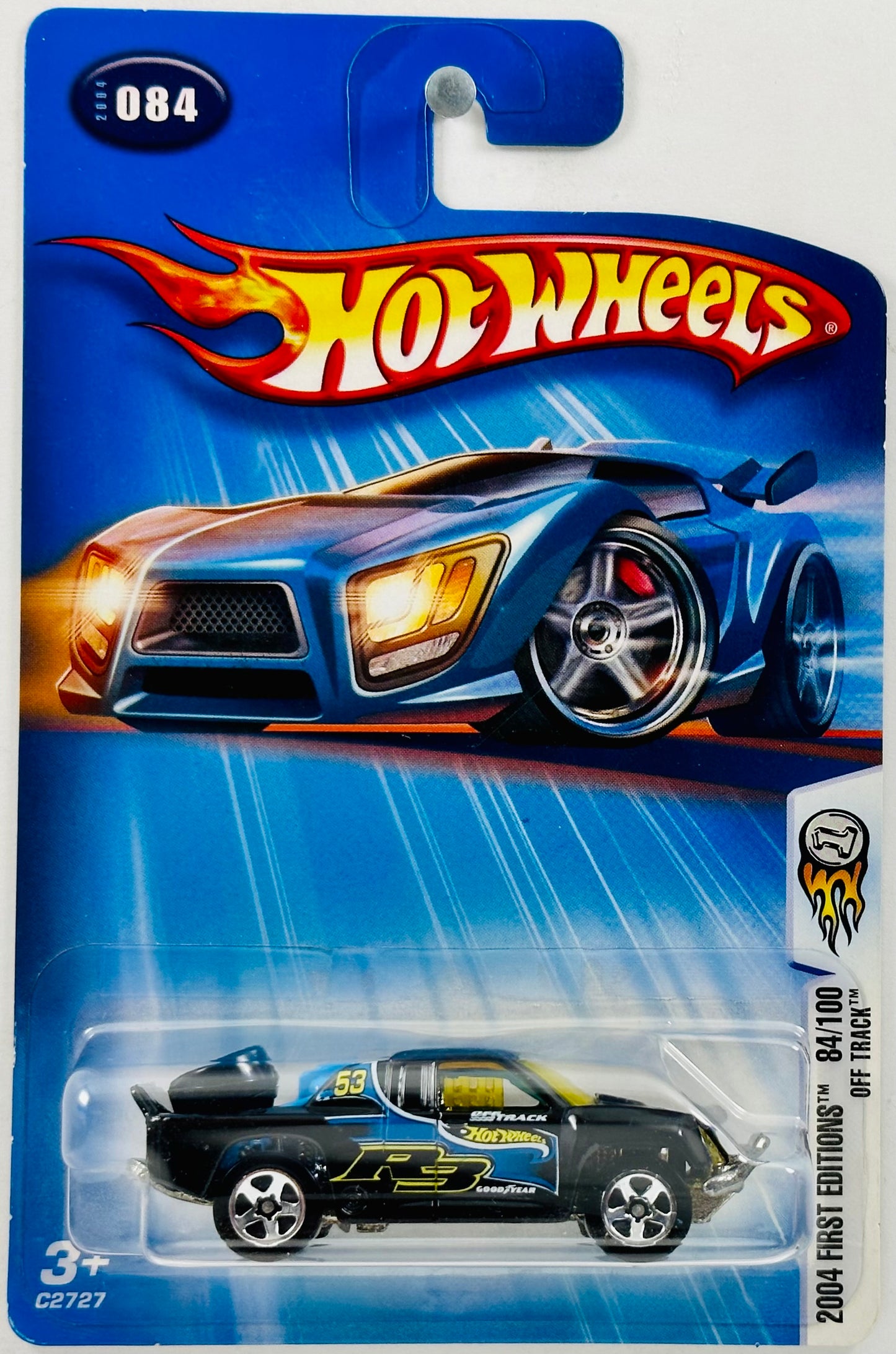 Hot Wheels 2004 - Collector # 084 - First Editions 84/100 - Off Track - Black - 'R3' / '53' - '05 Card