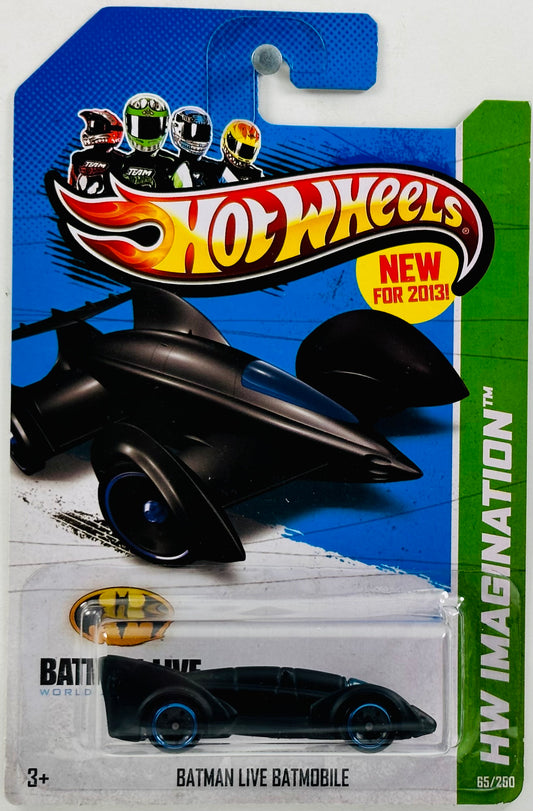 Hot Wheels 2013 - Collector # 065/250 - HW Imagination / Batman / New Models - Batman Live Batmobile - Satin Black - USA Card with DC Comics