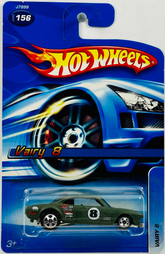 Hot Wheels 2006 - Collector # 156/223 - Vairy 8 - Flat Dark Green - USA