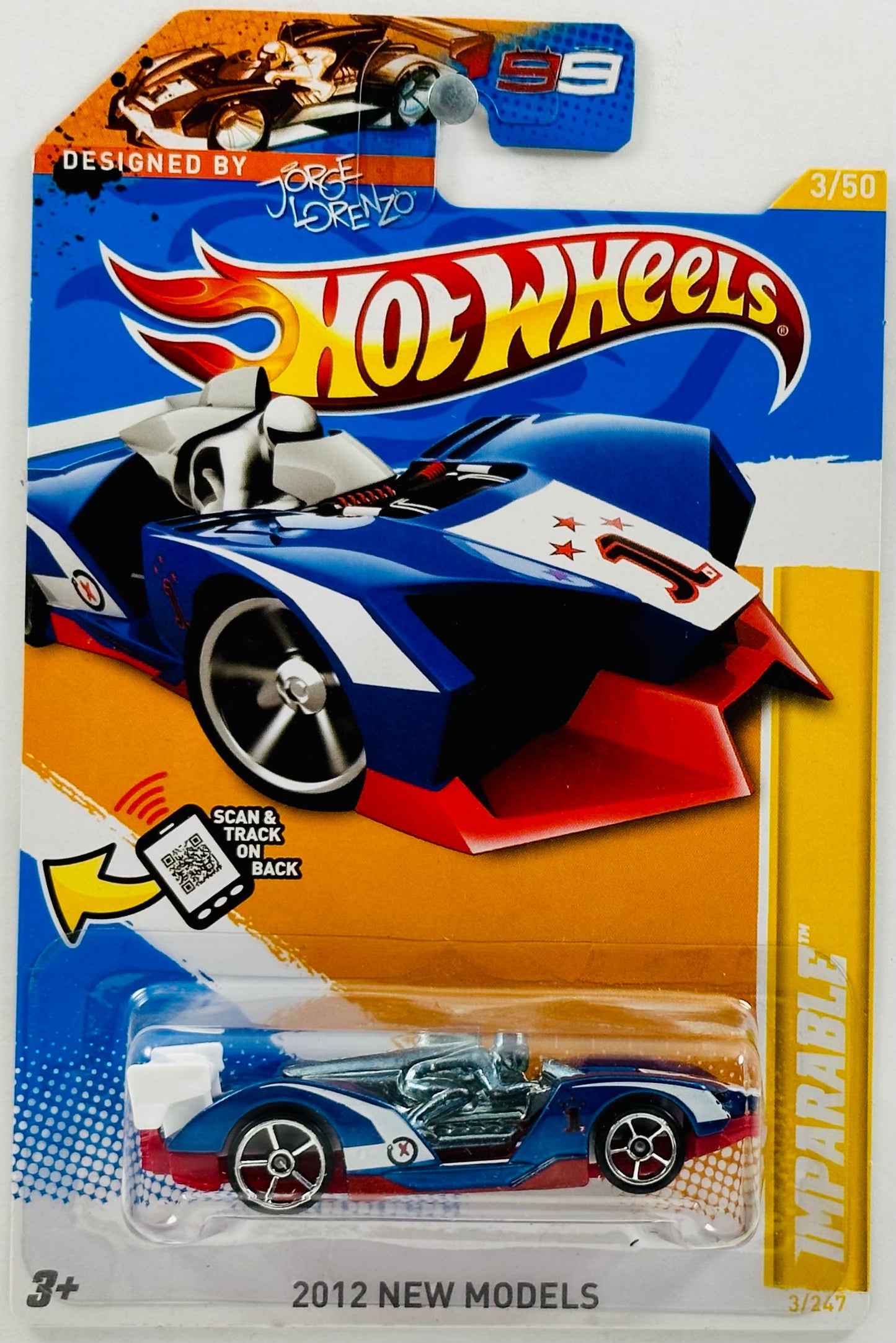 Hot Wheels 2012 - Collector # 003/247 - New Models 03/50 - Imparable - Blue - Designed by Jorge Lorenzo - USA