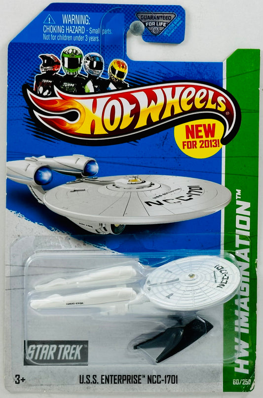 Hot Wheels 2013 - Collector # 060/250 - HW Imagination: Future Fleet - New Models - U.S.S. Enterprise NCC-1701 - Satin White - Star Trek - USA