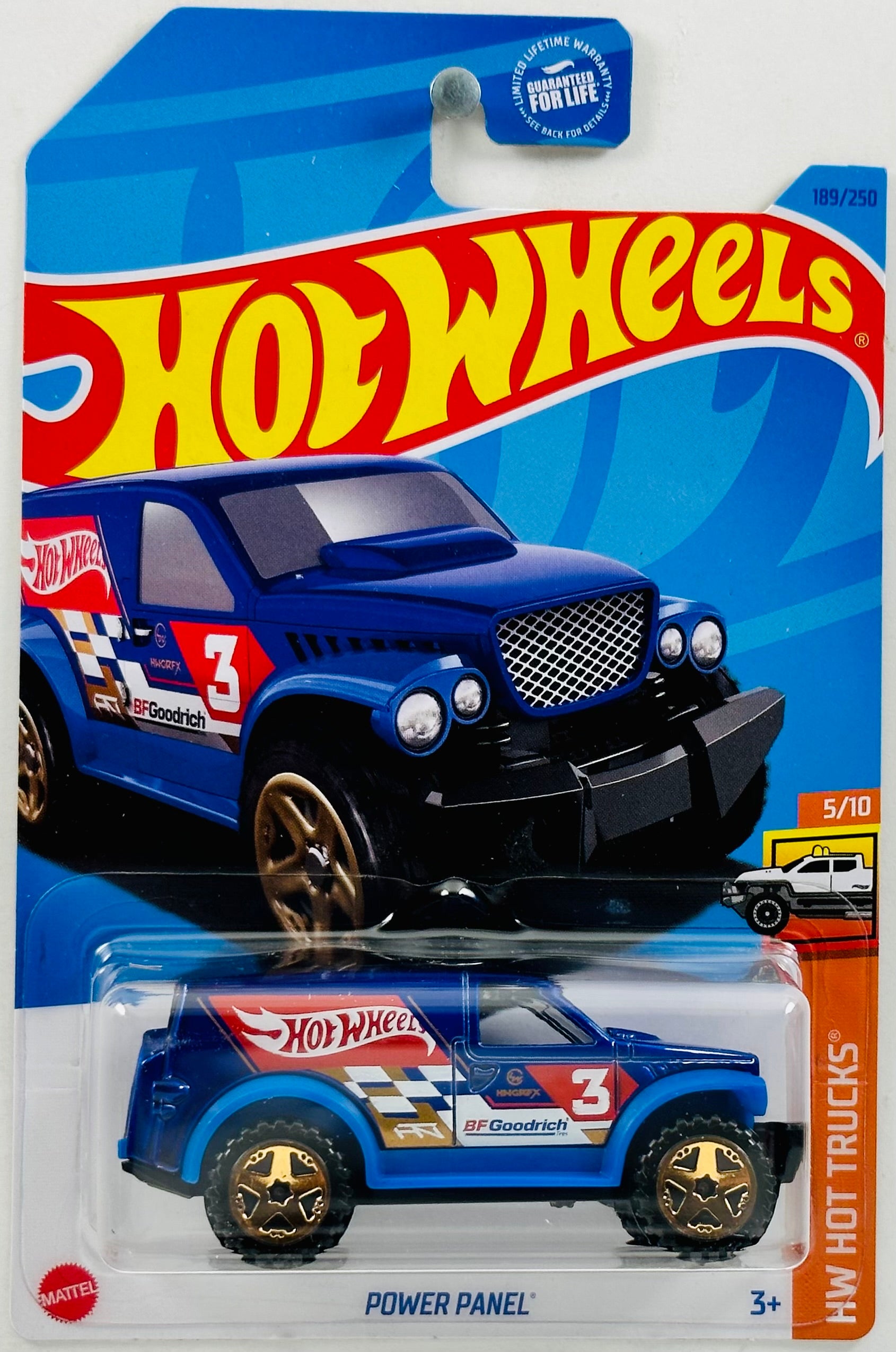 Hot Wheels 2023 Collector 189 250 HW Hot Trucks 05 10 Power Panel Dark Blue USA