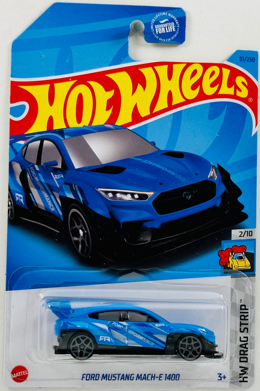 Hot Wheels 2023 - Collector # 081/250 - HW Drag Strip 2/10 - Ford Mustang Mach-E 1400 - Blue - USA