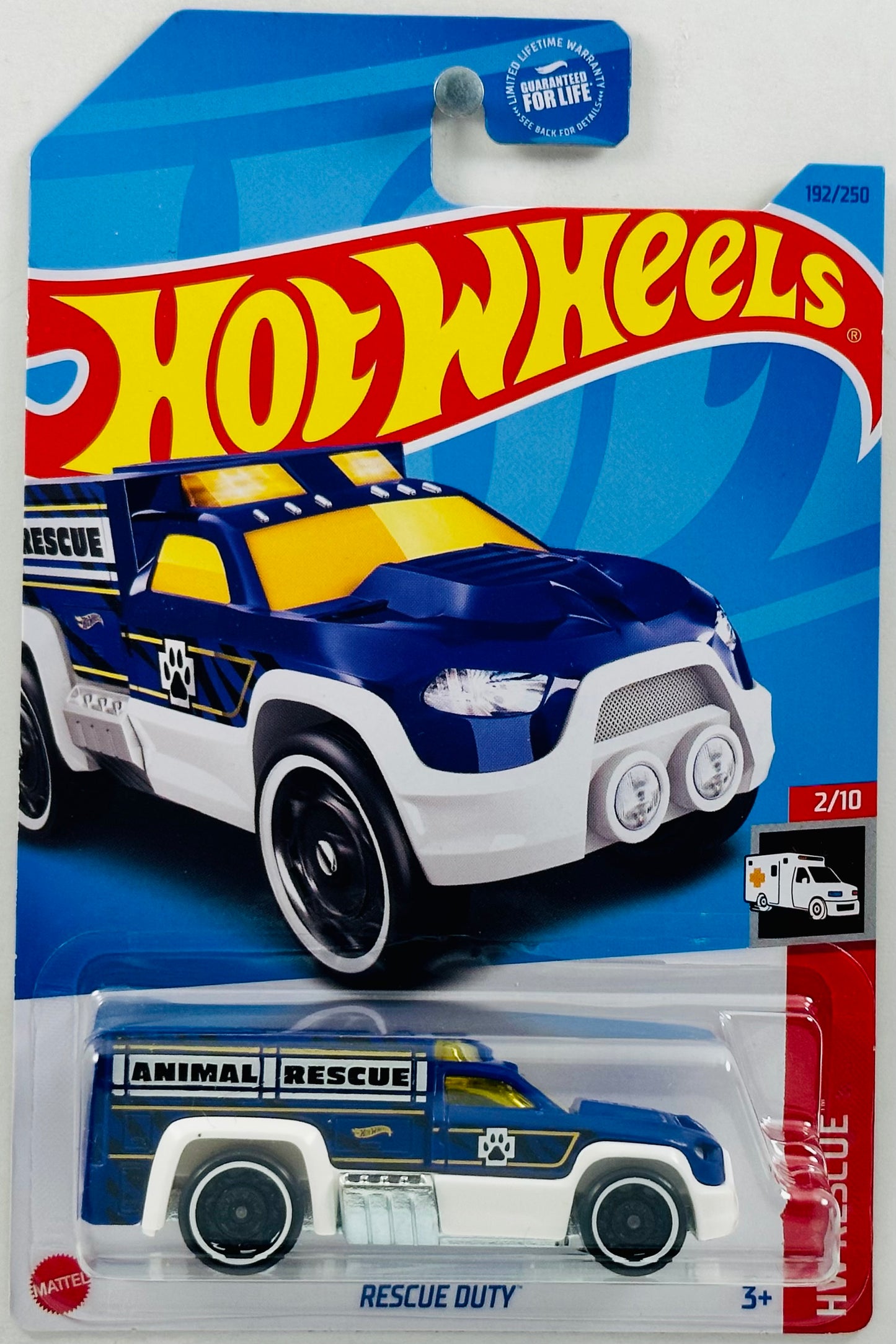 Hot Wheels 2023 - Collector # 192/250 - HW Rescue 02/10 - Rescue Duty - Dark Blue - USA