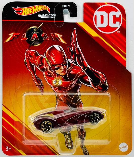 Hot Wheels 2023 - Character Cars / DC Comics - The Flash - Dark Red - The Flash (2023) - Large Blister Card