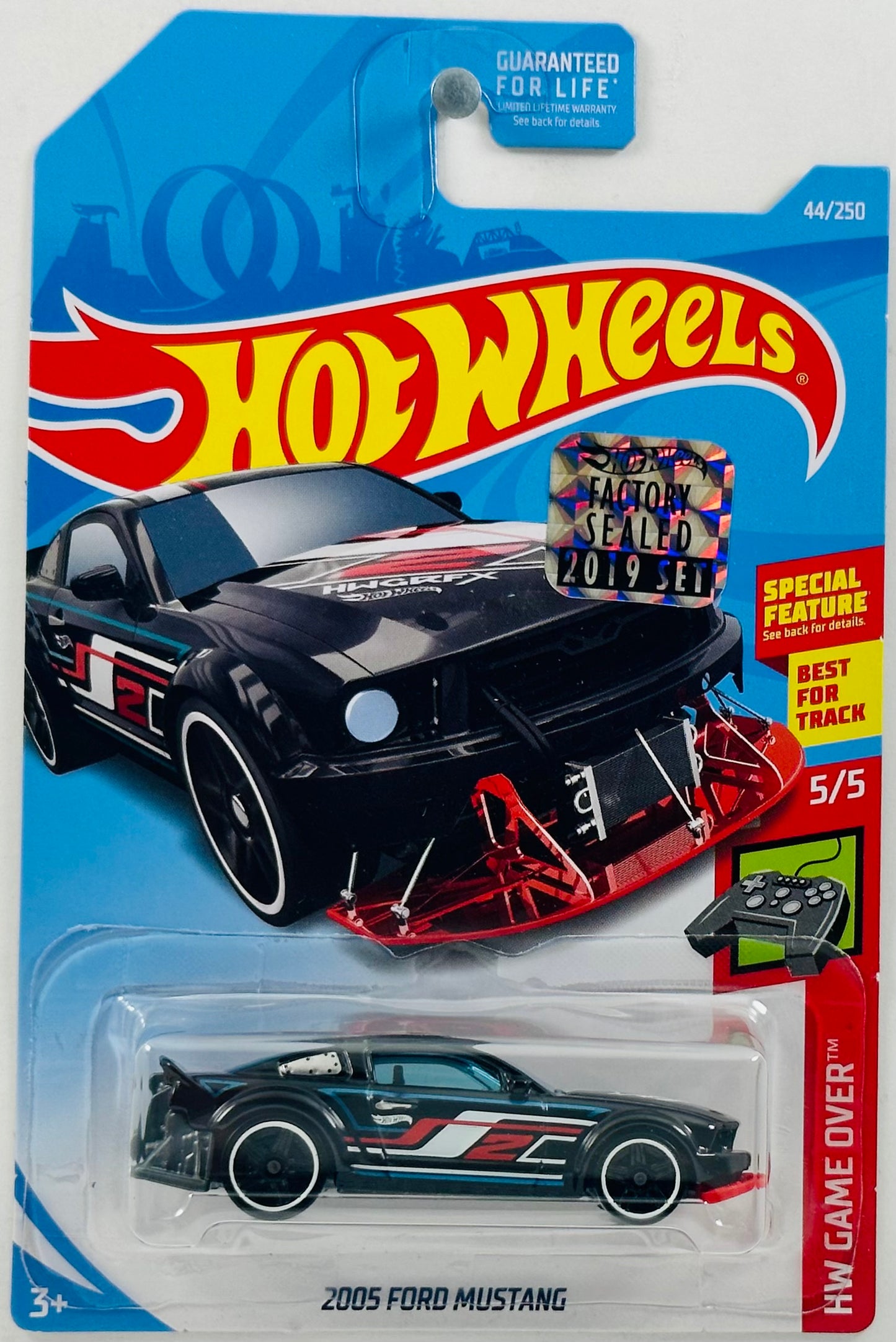 Hot Wheels 2019 - Collector # 044/250 - HW Game Over 5/5 - 2005 Ford Mustang - Black - FSC