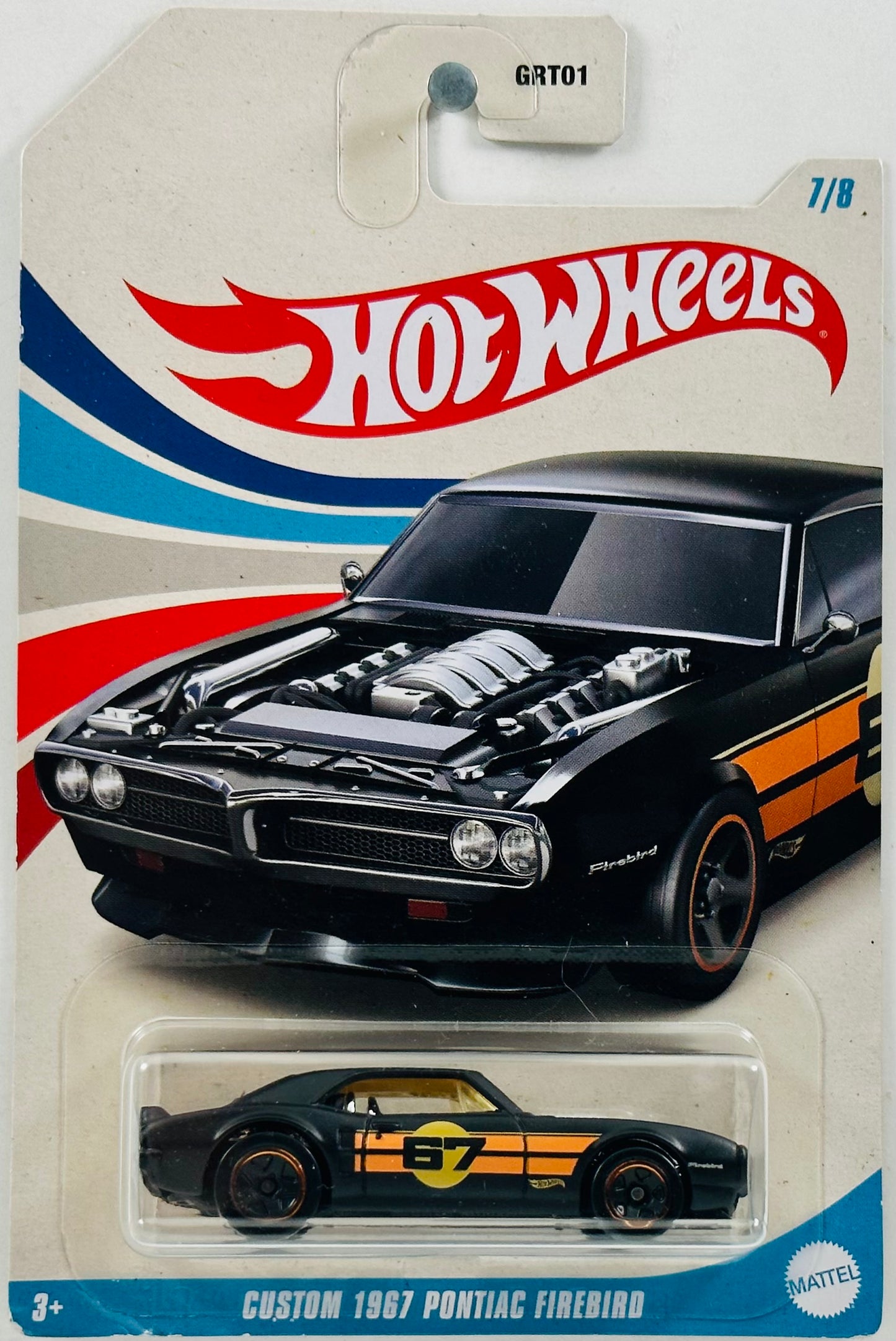 Hot Wheels 2023 - American Steel 07/08 - Custom 1967 Pontiac Firebird - Matte Black - Walmart Exclusive