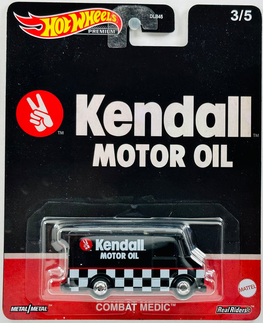 Hot Wheels 2023 - Premium / Pop Culture - Vintage Oil 03/05 - Combat Medic - Black - 'Kendall Motor Oil' - Metal/Metal & Real Riders