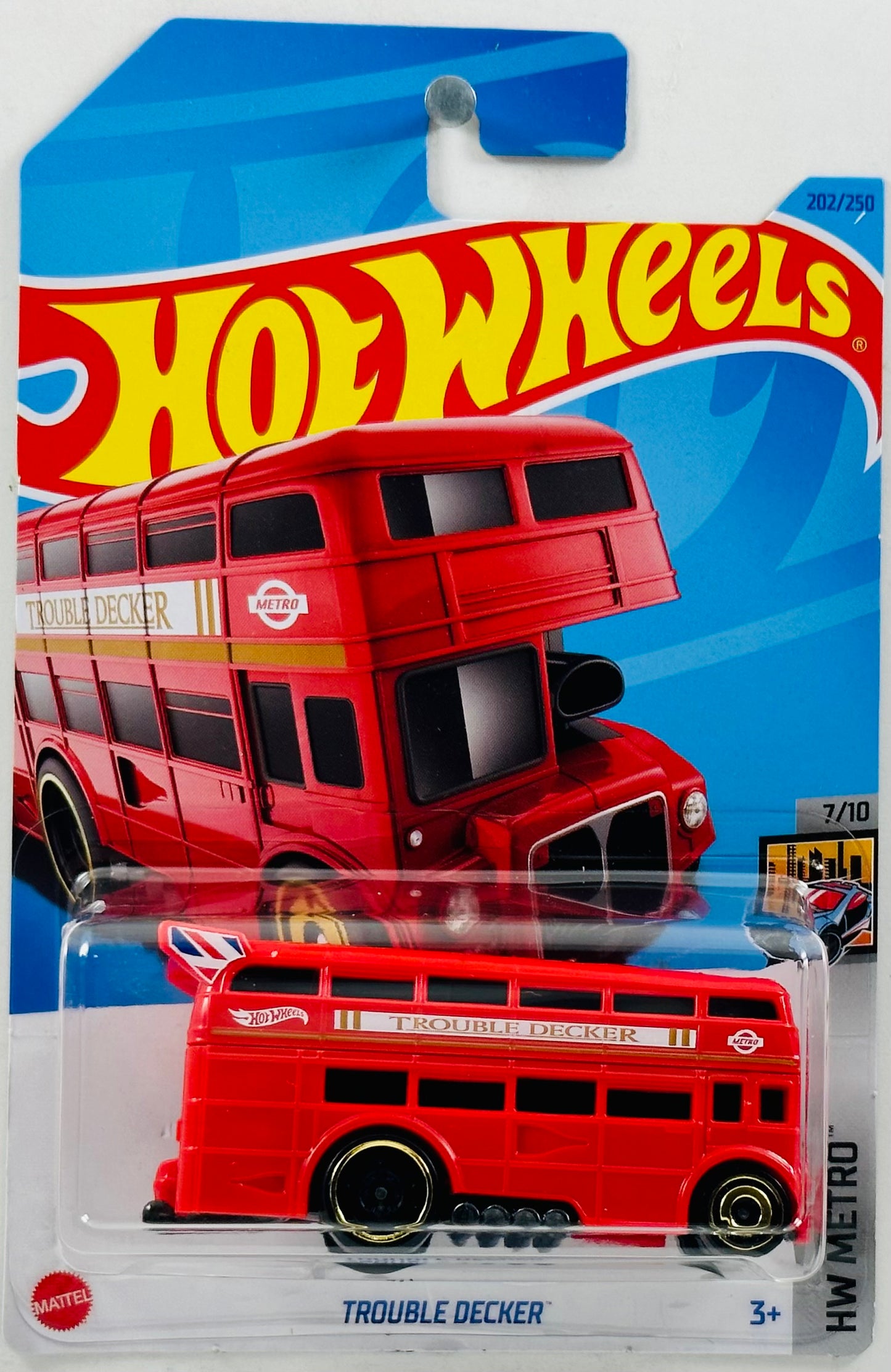 Hot Wheels 2023 - Collector # 202/250 - HW Metro 07/10 - Trouble Decker - Red - IC