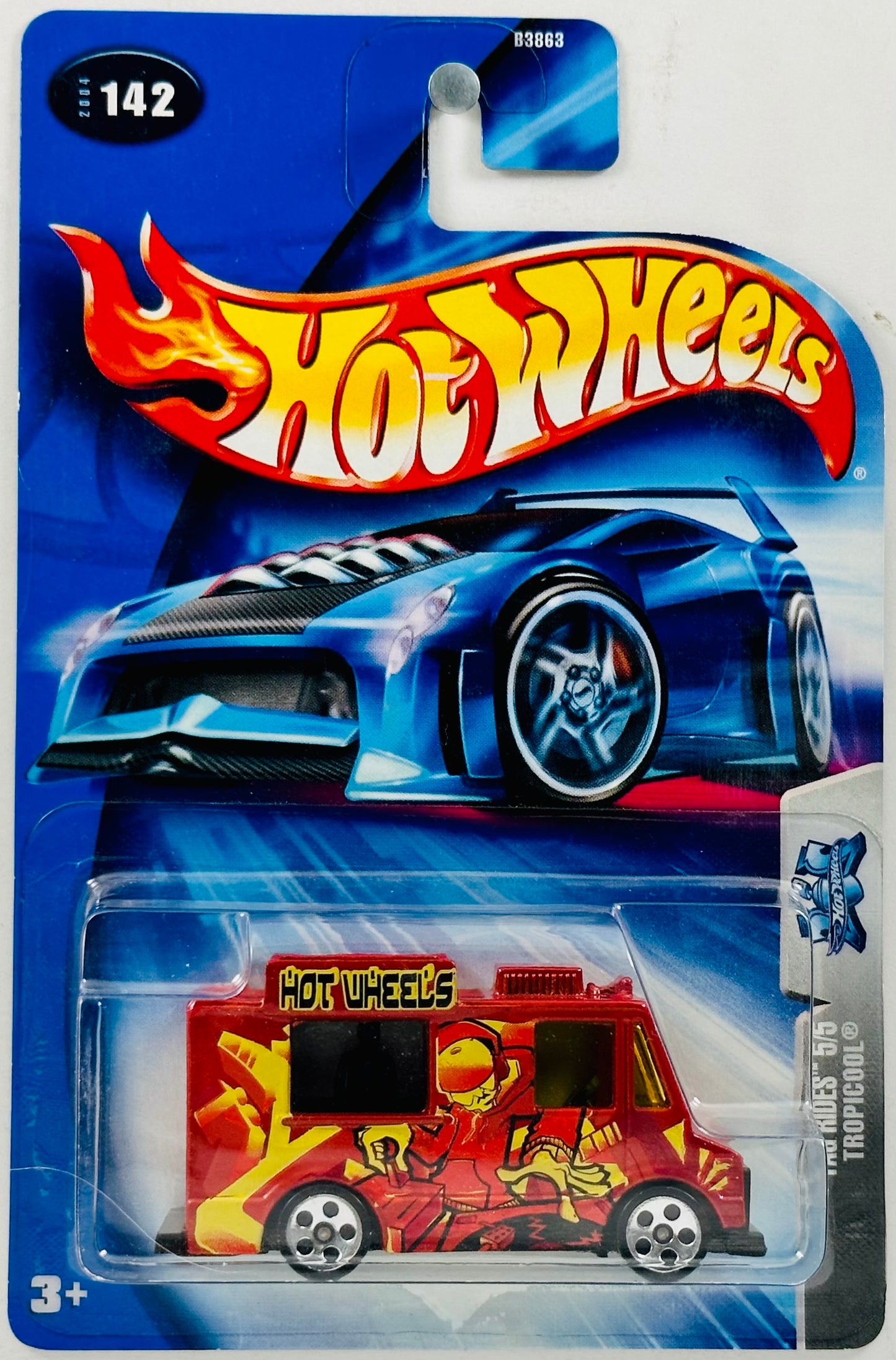 Hot Wheels 2004 - Collector # 142/212 - Tag Rides 05/05 - Tropicool - Red - 5 Dot - USA NC