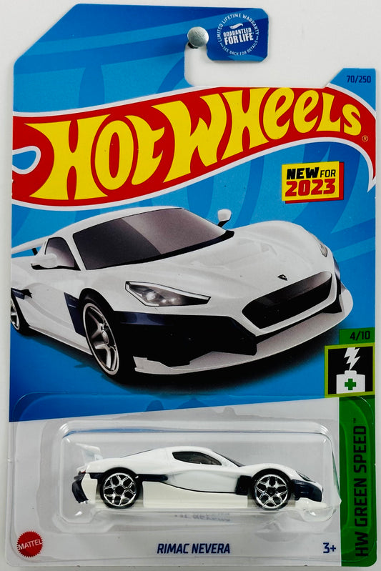 Hot Wheels 2023 - Collector # 070/250 - HW Green Speed 04/10 - New Models - Rimac Nevera - Galactic White - USA