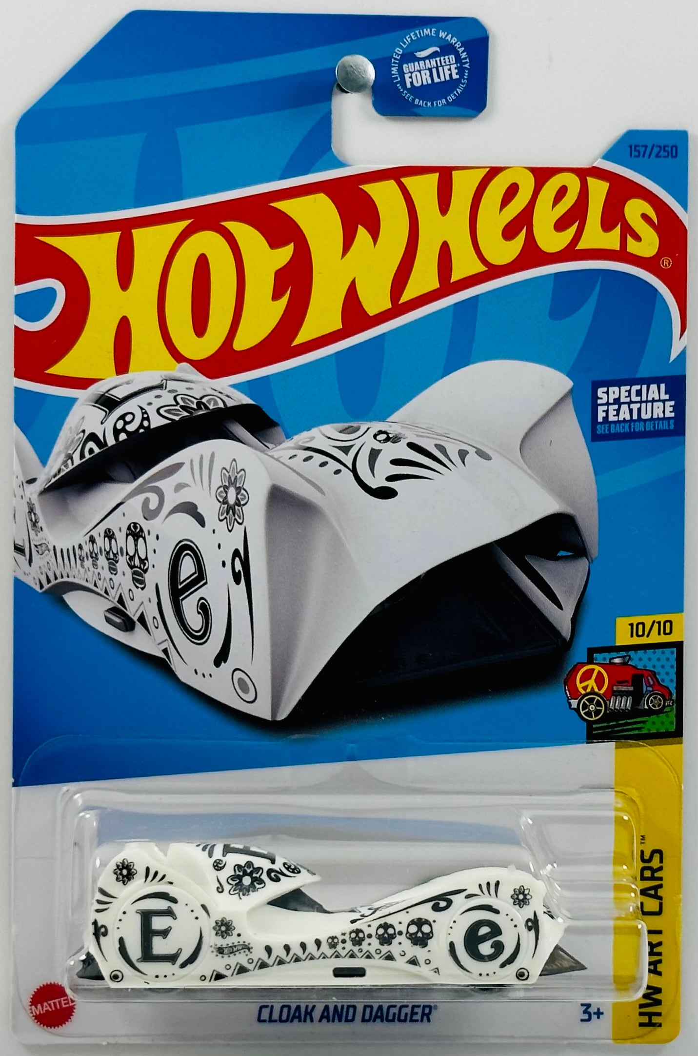 Hot Wheels 2023 - Collector # 157/250 - HW Art Cars 10/10 - Cloak and Dagger - White - USA