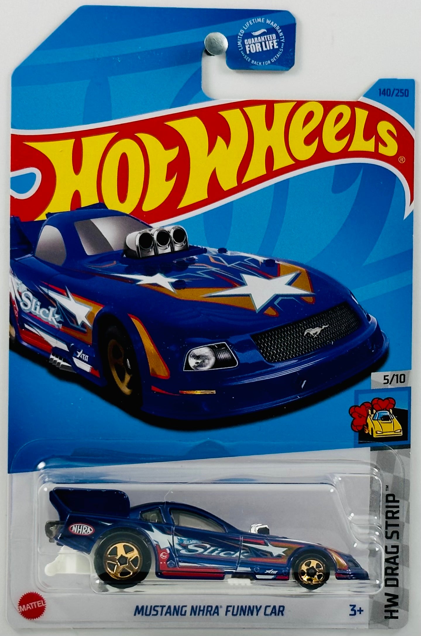 Hot Wheels 2023 - Collector # 140/250 - HW Drag Strip 05/10 - Mustang NHRA Funny Car - Dark Blue - USA