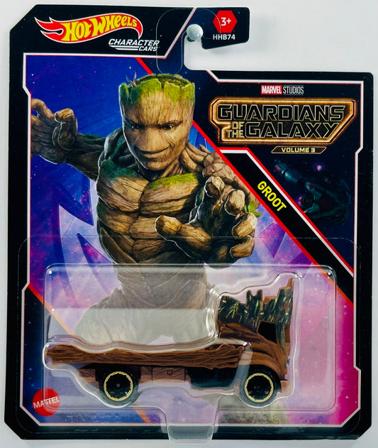 Hot Wheels 2023 - Character Cars / Marvel - Guardians of The Galaxy: Volume 3 - Groot - Brown - Large Blister Card