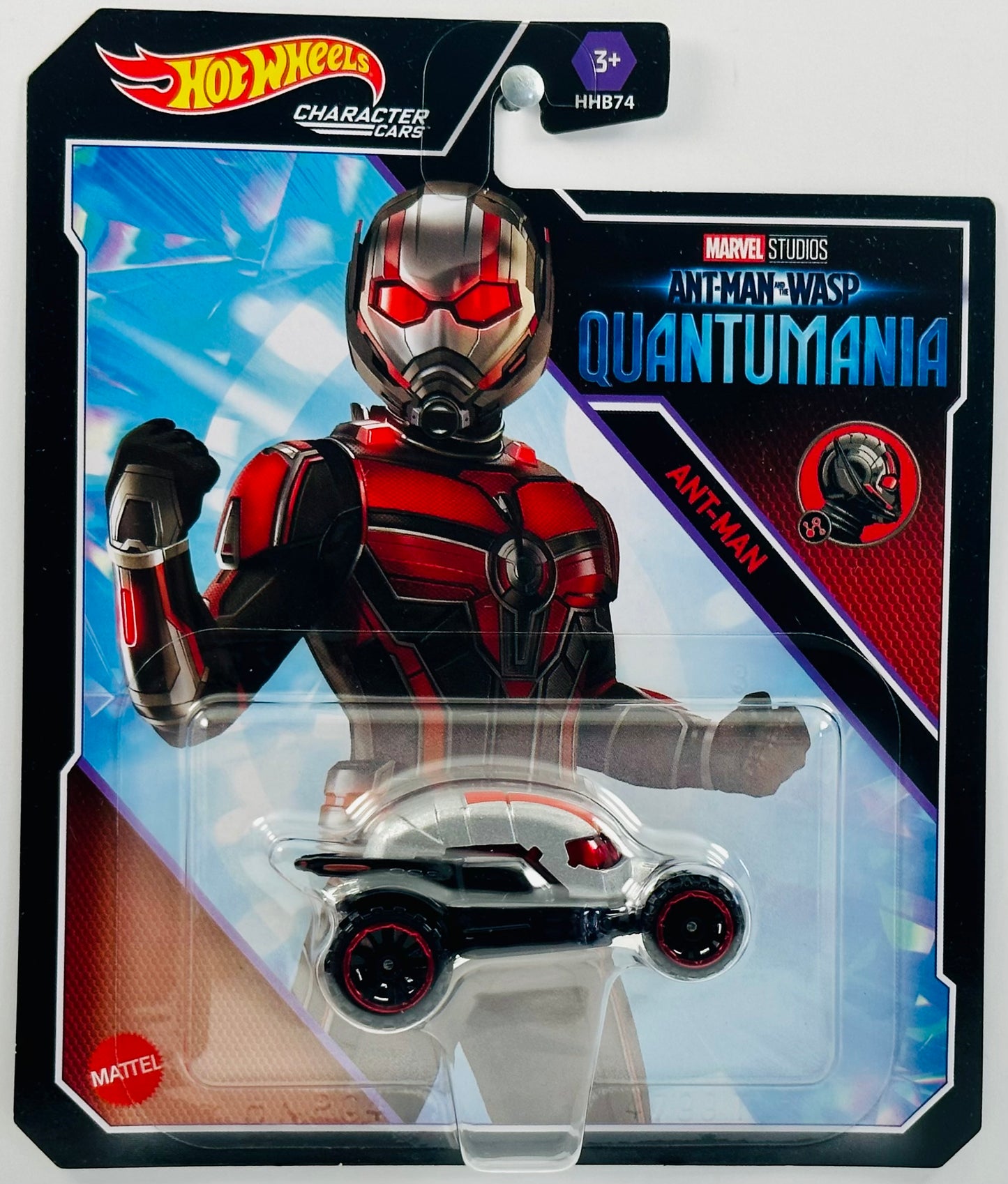 Hot Wheels 2023 - Character Cars / Marvel - Ant-Man and the Wasp: Quantumania - Ant-Man - Metalflake Grey - Large Blister Card